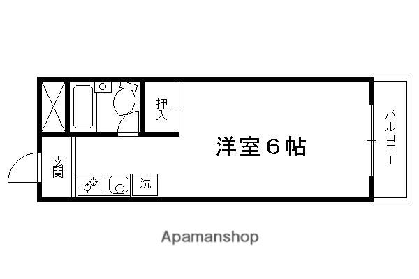 山本マンション(1K/2階)の間取り写真