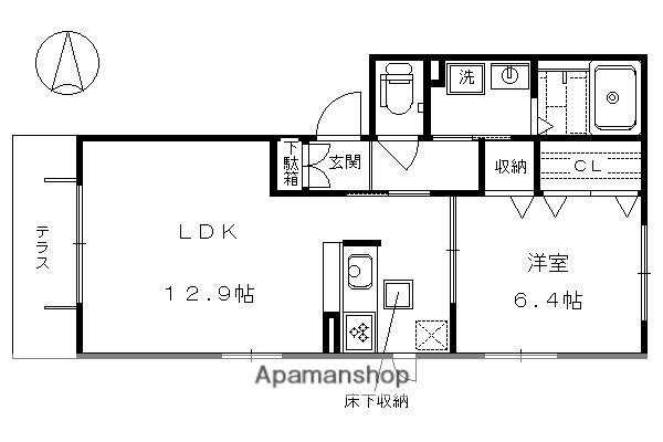 メゾンみやこ(1LDK/1階)の間取り写真
