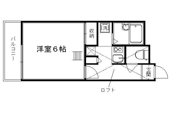 レオパレスPOLESTARⅡ(1K/3階)の間取り写真