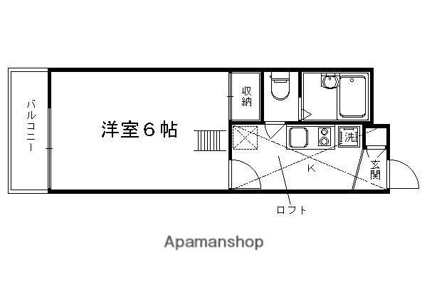 レオパレスPOLESTARⅡ(1K/2階)の間取り写真