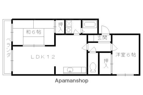 シャルム醍醐(2LDK/1階)の間取り写真