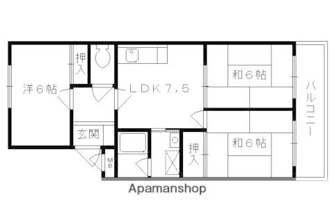 シャルム醍醐(2DK/5階)の間取り写真