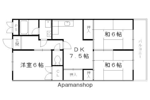 ピアグレース21(3DK/3階)の間取り写真