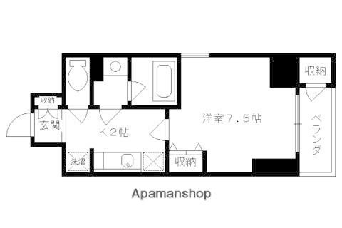 グラマシー京都(1K/9階)の間取り写真