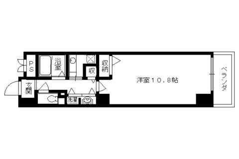 ビレイユ眞英河原町(1K/7階)の間取り写真