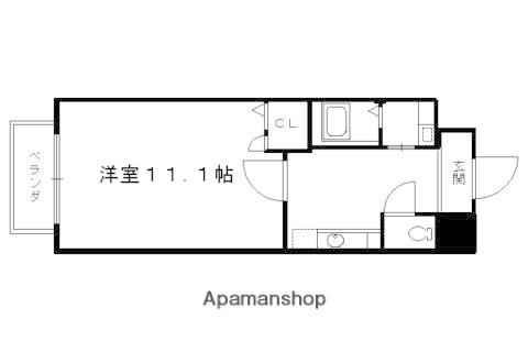 ル・サフィール西大路Ⅱ(1K/9階)の間取り写真