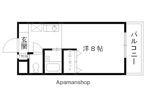 ボナール椥ノ辻(1K/3階)の間取り写真