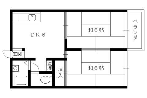 アマノセール21(1LDK/2階)の間取り写真