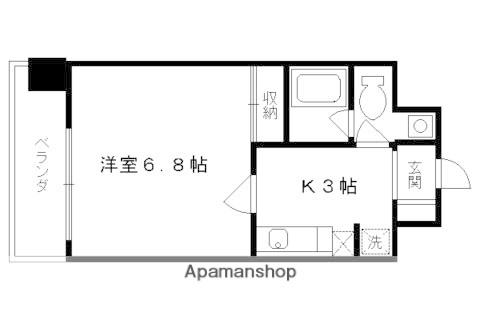 グランドパレス西大路(1K/4階)の間取り写真