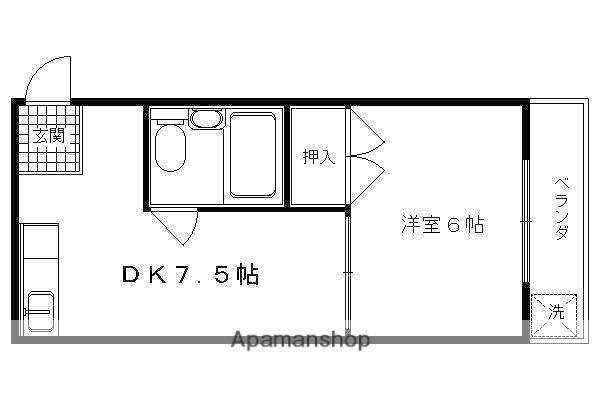 マンションエイト(1DK/5階)の間取り写真