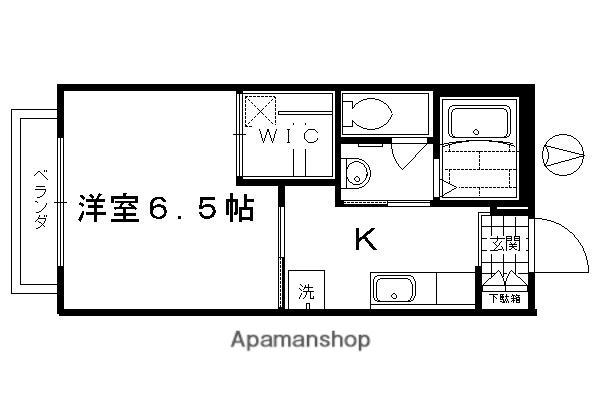バリュージュ北町(1K/2階)の間取り写真