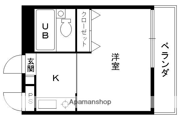 KINDII(1K/2階)の間取り写真