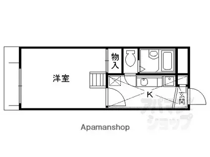 レオパレスMOON LIGHT(1K/2階)の間取り写真