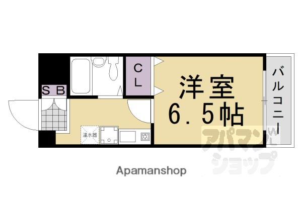 ブランバール24(1K/1階)の間取り写真