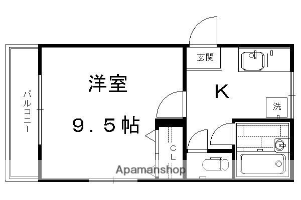 メゾン・ド・ビジュー(1K/4階)の間取り写真