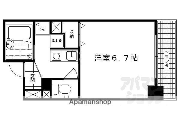 レスパスエラン(1K/6階)の間取り写真