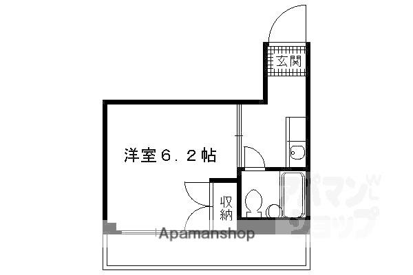 風見鶏ファースト(1K/4階)の間取り写真