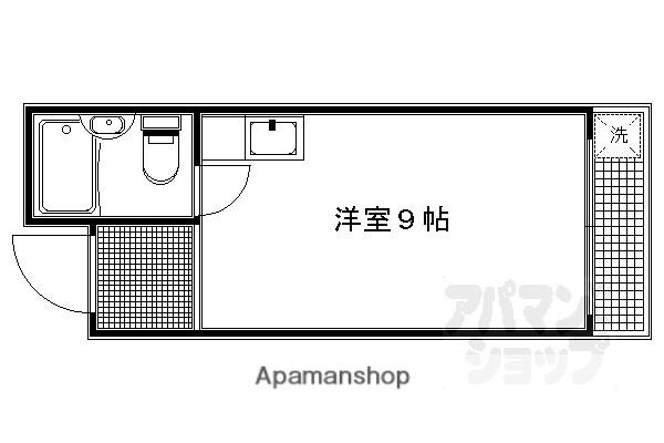 フロール智恵光院(ワンルーム/3階)の間取り写真