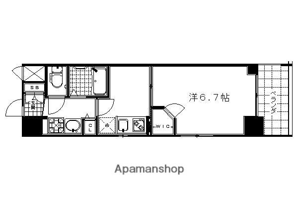 エステムプラザ京都烏丸五条(1K/9階)の間取り写真