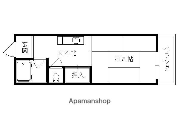 京栄マンション(1K/3階)の間取り写真