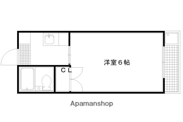 やまいくマンション(1K/2階)の間取り写真