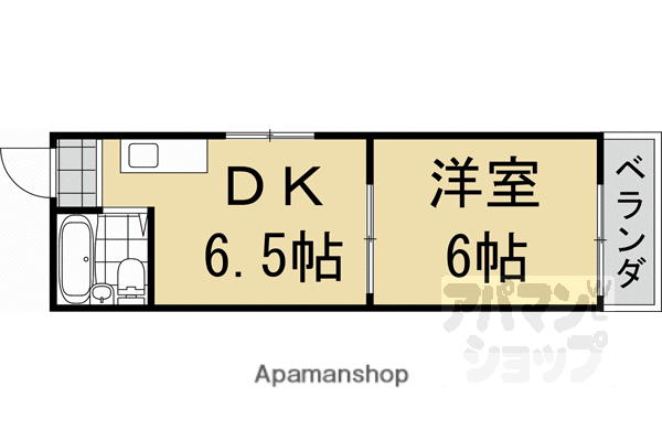 アネックス大竹(1DK/4階)の間取り写真