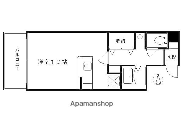 アライブ富小路(1K/2階)の間取り写真