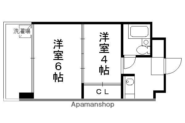 カサクレール北村(2K/4階)の間取り写真
