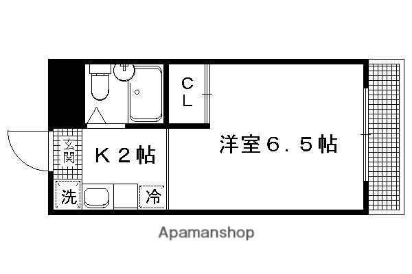 カサブランカ(1K/1階)の間取り写真