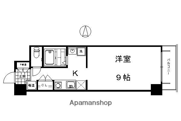 KIND3 南館(1K/6階)の間取り写真