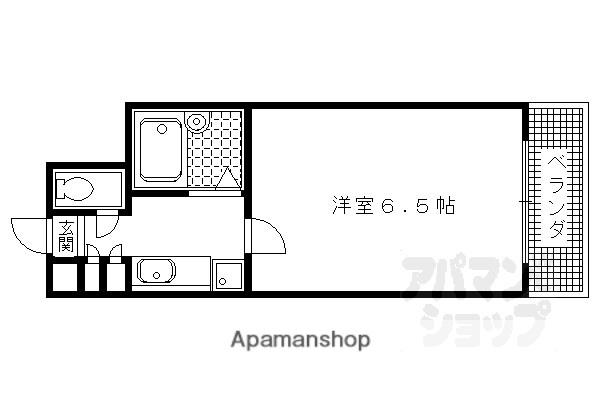 ピラーズ北山(1K/3階)の間取り写真