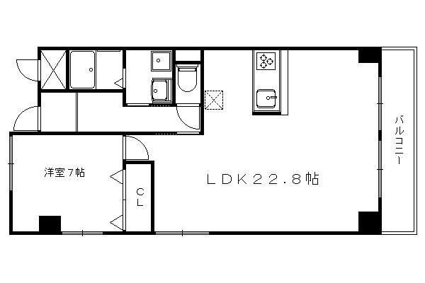 ロイヤルハイツ高塚II (1LDK/5階)の間取り写真