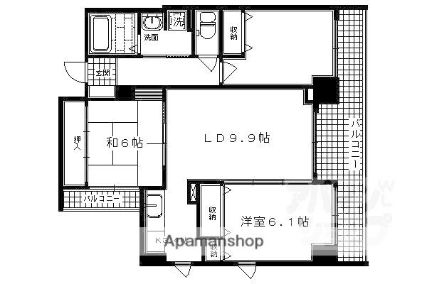 メゾン油小路(3LDK/2階)の間取り写真