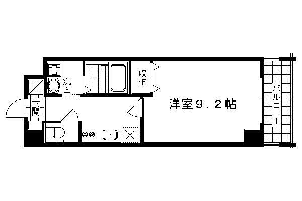 パルティール藤II(1K/5階)の間取り写真