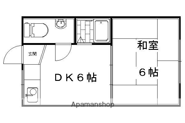 フラクハイツ(1DK/2階)の間取り写真