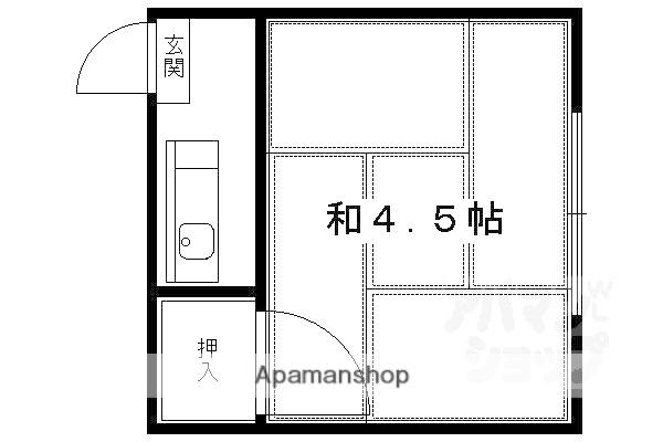 四条ハイツ(1K/3階)の間取り写真