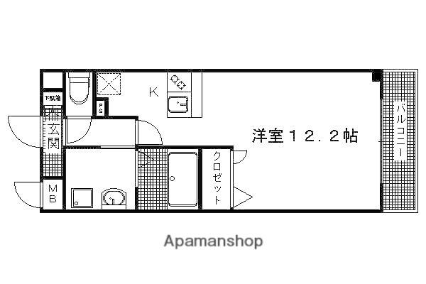 エスリード西小路御池(ワンルーム/7階)の間取り写真