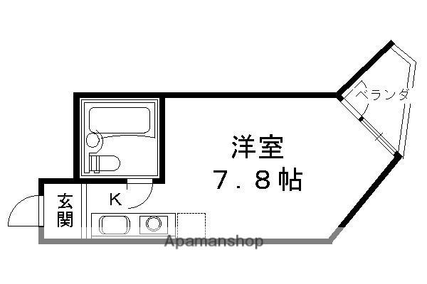 ハイツウエストロード(1K/3階)の間取り写真