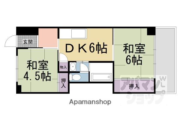 コーポ聖(2DK/1階)の間取り写真