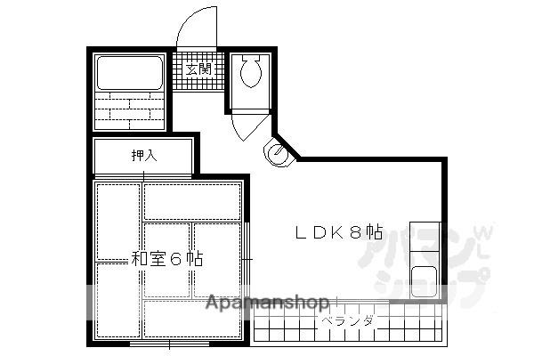 つづきマンション(1DK/3階)の間取り写真