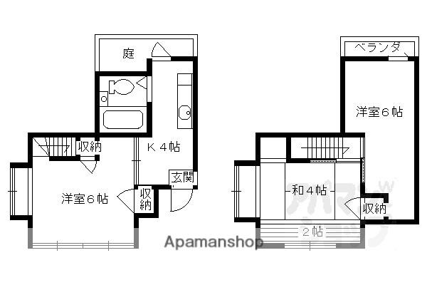 エクシードカミリア(3K/1階)の間取り写真