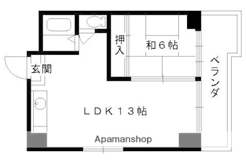 グレース11(1LDK/11階)の間取り写真