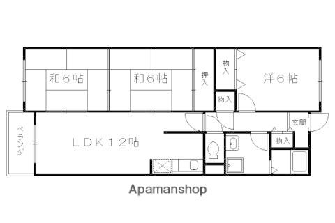 ヴェルデ三番館(3LDK/3階)の間取り写真