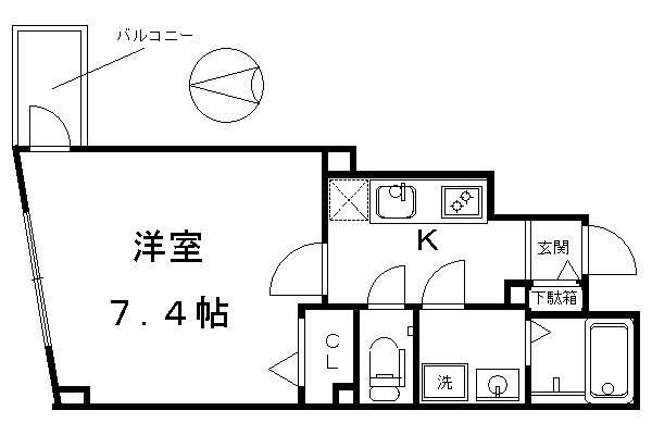エテルナ オクト(1K/1階)の間取り写真