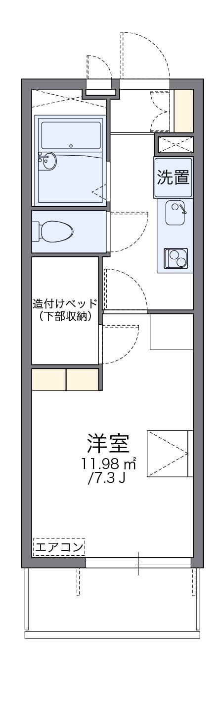 レオパレス華(1K/1階)の間取り写真