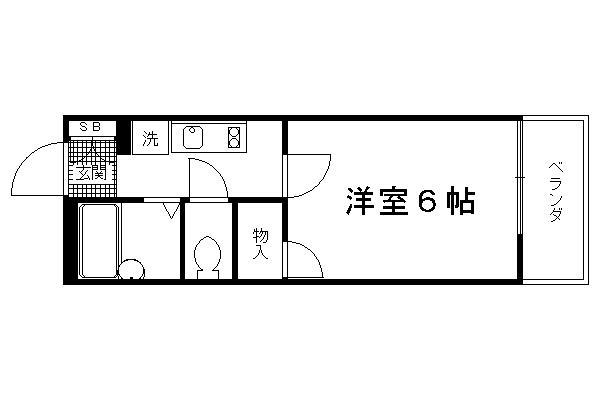 レオパレス三井田Ⅱ(1K/1階)の間取り写真