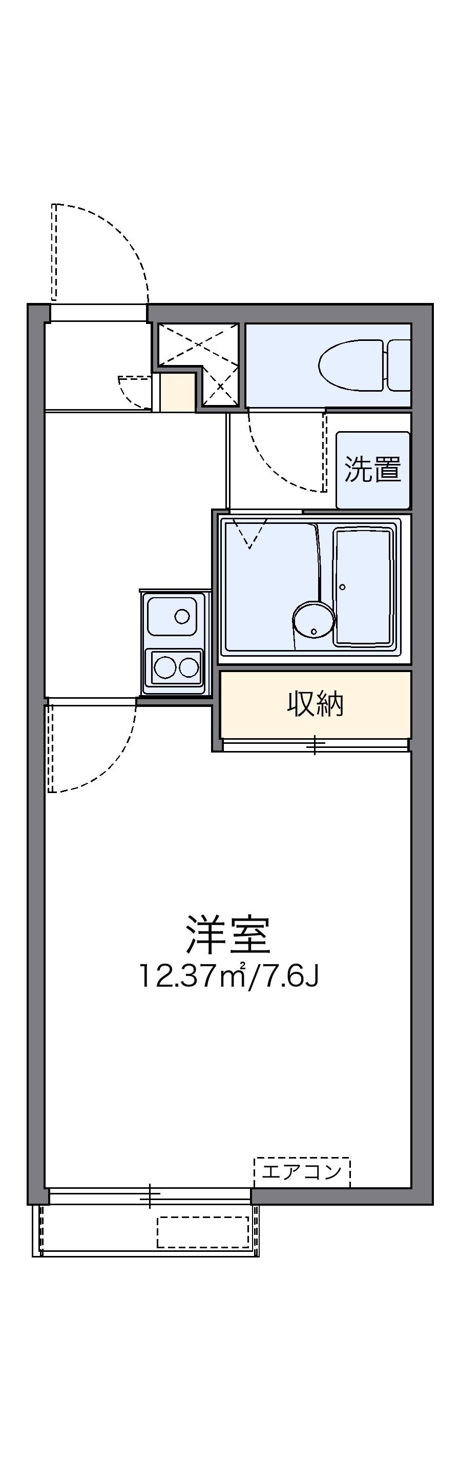 レオパレス久世大築(1K/2階)の間取り写真