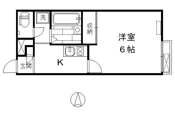 レオパレスイマクマノヒルズ(1K/2階)の間取り写真