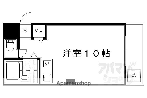 おくぼハイツ(ワンルーム/2階)の間取り写真