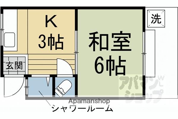 丁子ハイツ(1K/1階)の間取り写真